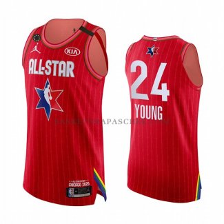 Maillot All Star 2020 Atlanta Hawks Trae Young Authentique Rouge
