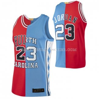 Maillot Chicago Bulls Michael Jordan NO 23 Split Bleu Rouge