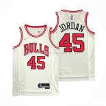 Maillot Chicago Bulls Michael Jordan NO 45 Association 2021 Blanc