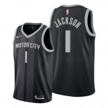 Maillot Detroit Pistons Reggie Jackson Ville Edition Noir Maillot Detroit Pistons Reggie Jackson Ville Edition Noir