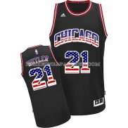 Maillot Drapeau Americain Chicago Bulls Butler Noir