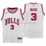 Maillot Enfant Chicago Bulls Wade Blanc