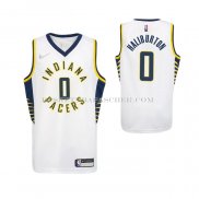 Maillot Enfant Indiana Pacers Tyrese Haliburton NO 0 Association 2022-23 Blanc