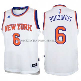Maillot Enfant New York Knicks Porzingis Blanc