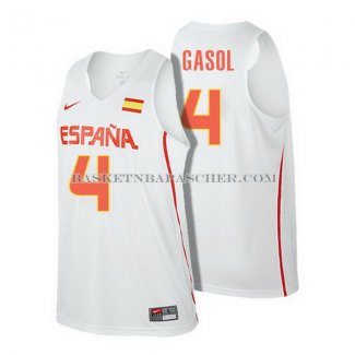 Maillot Espagne Gasol 2016 Blanc