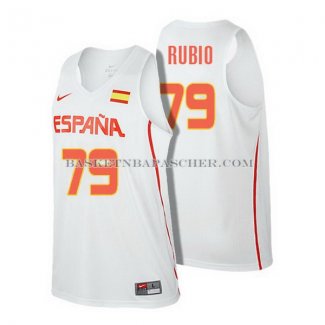 Maillot Espagne Rubio 2016 Blanc
