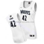 Maillot Femme Minnesota Timberwolves Love Blanc