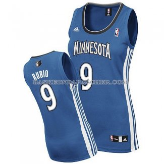 Maillot Femme Minnesota Timberwolves Rubio Bleu