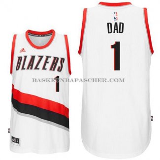 Maillot Fete des peres Portland Trail Blazers Dad Blanc