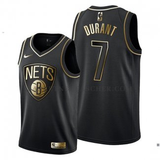 Maillot Golden Edition Brooklyn Nets Kevin Durant Noir