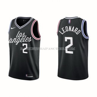 Maillot Los Angeles Clippers Kawhi Leonard NO 2 Ville 2022-23 Noir