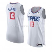 Maillot Los Angeles Clippers Paul George NO 13 Association 2020-21 Authentique Blanc