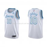 Maillot Los Angeles Lakers Deandre Jordan NO 10 Ville 2021-22 Blanc