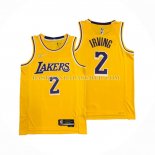Maillot Los Angeles Lakers Kyrie Irving NO 2 75th Anniversary 2021-22 Jaune