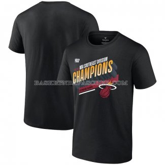 Maillot Manche Courte Miami Heat 2023 Southwest Division Champions Locker Room Noir