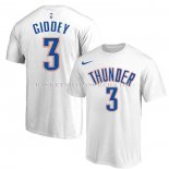 Maillot Manche Courte Oklahoma City Thunder Josh Giddey Blanc