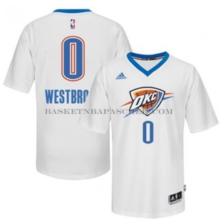 Maillot Manche Courte Oklahoma City Thunder Westbrook Blanc