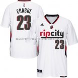 Maillot Manche Courte Portland Trail Blazers Crabbe Blanc
