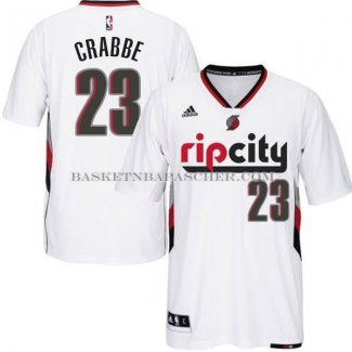 Maillot Manche Courte Portland Trail Blazers Crabbe Blanc