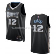 Maillot Memphis Grizzlies Ja Morant NO 12 Ville 2022-23 Noir