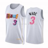 Maillot Miami Heat Dwyane Wade NO 3 Ville 2022-23 Blanc