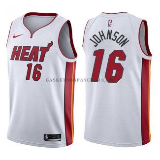 Maillot Miami Heat James Johnson Association 2017-18 Blanc