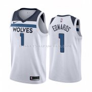 Maillot Minnesota Timberwolves Anthony Edwards NO 1 Association Blanc