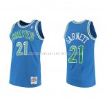 Maillot Minnesota Timberwolves Kevin Garnett NO 21 Hardwood Classics Throwback Bleu