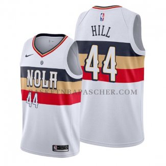 Maillot New Orleans Pelicans Solomon Hill Earned Blanc