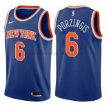 Maillot New York Knicks Kristaps Porzingis 2017-18 Bleu