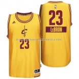 Maillot Noel Cleveland Cavaliers James 2014 Jaune