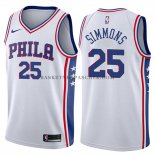 Maillot Philadelphia 76ers Ben Simmons Association 2017-18 Blanc