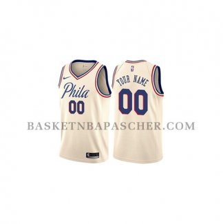 Maillot Philadelphia 76ers Personnalise Ville 2018 Crema