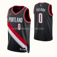 Maillot Portland Trail Blazers Damian Lillard NO 0 Icon 2021-22 Noir
