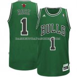 Maillot ST.Patrick's day Chicago Bulls Rose Vert