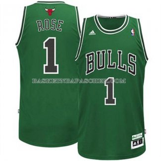 Maillot ST.Patrick's day Chicago Bulls Rose Vert