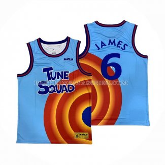 Maillot Tune Squad LeBron James No 6 Bleu