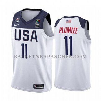 Maillot USA Mason Plumlee 2019 FIBA Basketball World Cup Blanc