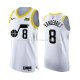 Maillot Utah Jazz Jarred Vanderbilt NO 8 Association Authentique 2022-23 Blanc