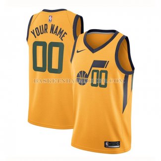 Maillot Utah Jazz Personnalise Association Jaune