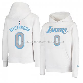Veste a Capuche Los Angeles Lakers Russell Westbrook Ville Blanc