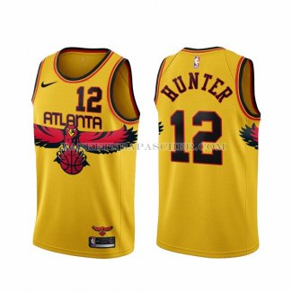 Maillot Atlanta Hawks De'andre Hunter NO 12 Ville 2021-22 Jaune