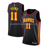 Maillot Atlanta Hawks Trae Young Statement 2020-21 Noir