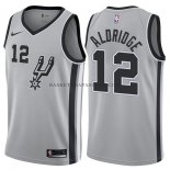 Maillot Authentique San Antonio Spurs Aldridge 2017-18 Gris