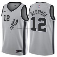 Maillot Authentique San Antonio Spurs Aldridge 2017-18 Gris