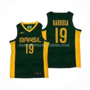 Maillot Bresil Leandro Barbosa No 19 2019 FIBA Baketball World Cup Vert