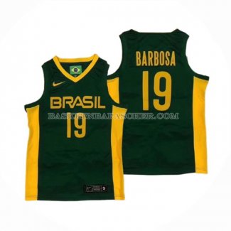 Maillot Bresil Leandro Barbosa No 19 2019 FIBA Baketball World Cup Vert