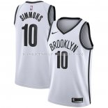 Maillot Brooklyn Nets Ben Simmons NO 10 Association 2020 Blanc Maillot Brooklyn Nets Ben Simmons NO 10 Association 2020 Blanc