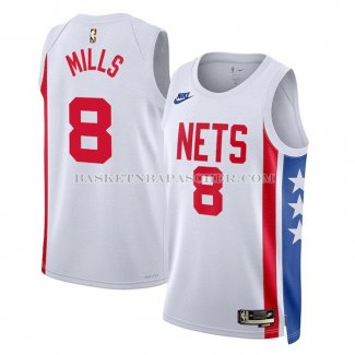 Maillot Brooklyn Nets Patty Mills NO 8 Classic 2022-23 Blanc