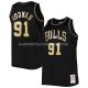 Maillot Chicago Bulls Dennis Rodman NO 91 Mitchell & Ness 1997-98 Noir